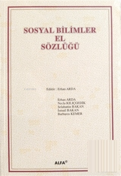 Sosyal Bilimler El Sözlüğü Erhan Arda