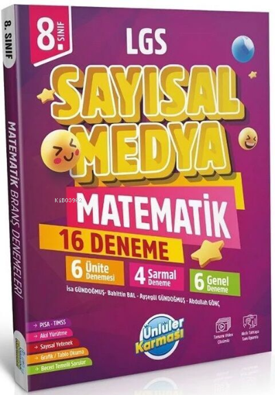 8. Sınıf LGS Sayısal Medya Matematik 16 Deneme