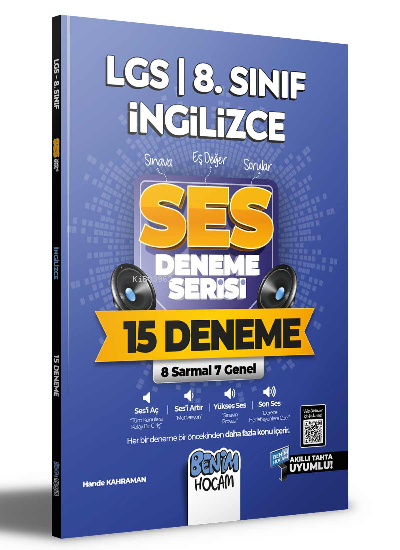 2022 LGS 8.Sınıf İngilizce SES Deneme Serisi 15 Deneme