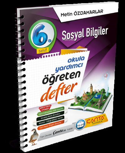 Çanta 6.Sınıf Defter Öğreten Sosyal Bilgiler