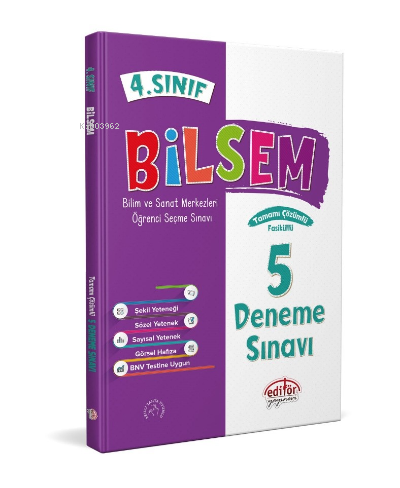 4. Sınıf Bilsem Tamamı Çözümlü 5 Fasikül Deneme Sınavı