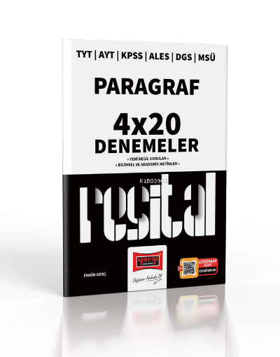  2023 TYT AYT KPSS ALES DGS MSÜ Resital Serisi Paragraf 4x20 Deneme Sınavı | 2023 TYT AYT KPSS ALES DGS MSÜ Resital Serisi Paragraf 4x20 Deneme Sınavı | Engin Genç | Yargı Yayınevi | 9786254212307 