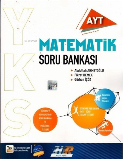  Yks Ayt Hız Ve Renk SB Matematik 2022 | Yks Ayt Hız Ve Renk SB Matematik 2022 | Kolektif | Hız ve Renk Yayınları (Hazırlık) | 9786057530998 