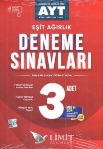 AYT 1.Dönem Eşit Ağırlık 3'lü Deneme