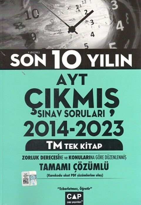 Çap Yayınları AYT Tek Kitap TM Çıkmış Soruları