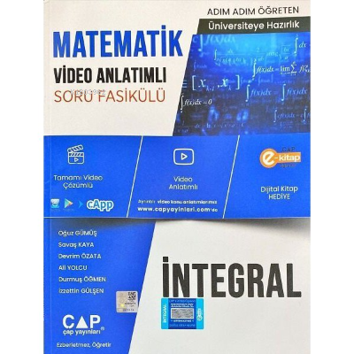  Üniv Haz Matematik Ka Sb İntegral 2022 | Kolektif | Çap Yayınları (Bayilik) | 9786257732987 | 