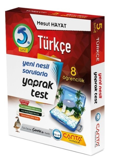  Çanta 5Sınıf Kutu Yaprak Test Türkçe 109 90 | Çanta 5Sınıf Kutu Yaprak Test Türkçe 109 90 | Mesut Hayat | Çanta Yayınları | 9786057821829 