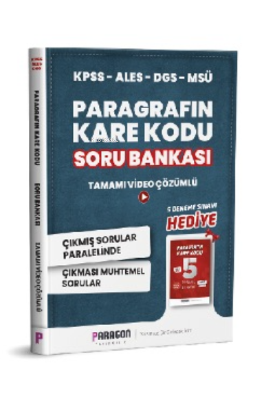  KPSS ALES DGS MSÜ Paragrafın Kare Kodu Soru Bankası | Kolektif | Paragon Yayınları | 9786257013970 | 