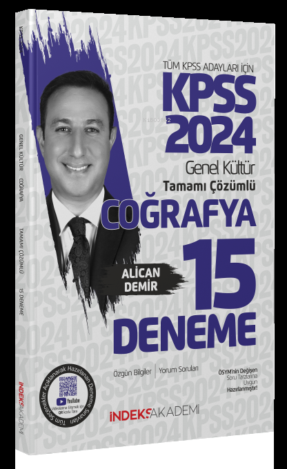  2024 KPSS Coğrafya 15 Deneme Çözümlü | 2024 KPSS Coğrafya 15 Deneme Çözümlü | Alican Demir | İndeks Akademi Yayıncılık | 9786259942452 