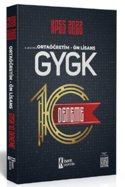 İsem 2022 KPSS Ortaöğretim-Ön Lisans GYGK 10 Deneme İsem Yayıncılık