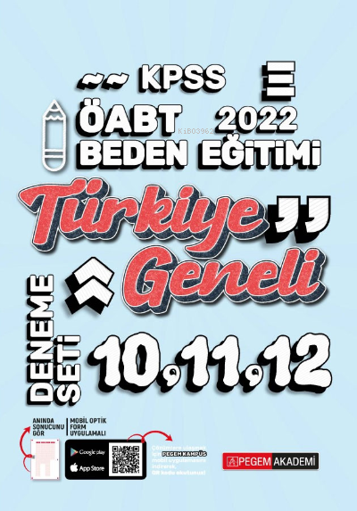 2022 KPSS ÖABT Beden Eğitimi Türkiye Geneli 10 11 12 (3lü Deneme) | 2022 KPSS ÖABT Beden Eğitimi Türkiye Geneli 10 11 12 (3lü Deneme) | Kolektif | Pegem Akademi Yayıncılık | 9780202149233 