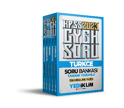 Yediiklim 2023 KPSS Genel Yetenek Genel Kültür Tamamı Çözümlü Modüler Soru Bankası Seti