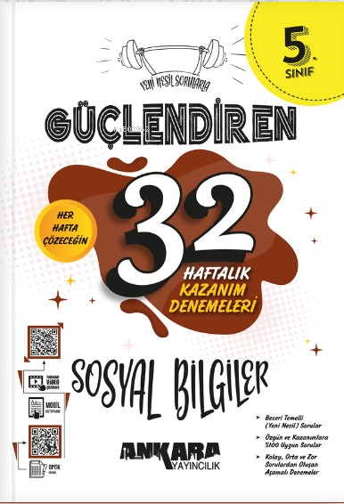 5.Sınıf Güçlendiren 32 Haftalık Sosyal Bilgiler Kazanım Denemeleri