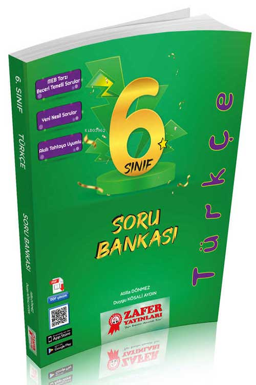  Zafer Yayınları 6 Sınıf Türkçe Soru Bankası | Zafer Yayınları 6 Sınıf Türkçe Soru Bankası | Atilla Dönmez | Duygu Kösali Aydın | Zafer Dershaneleri Yayınları | 9786053876311 