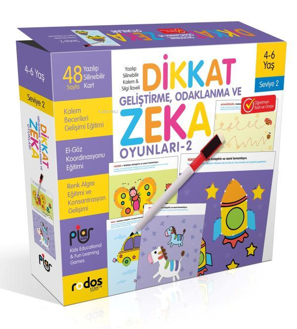  Dikkat Geliştirme Odaklanma ve Zeka Oyunları / Seviye 2 / 46 Yaş | Dikkat Geliştirme Odaklanma ve Zeka Oyunları / Seviye 2 / 46 Yaş | Kolektif | Piar Yayınevi | 8682974923602 