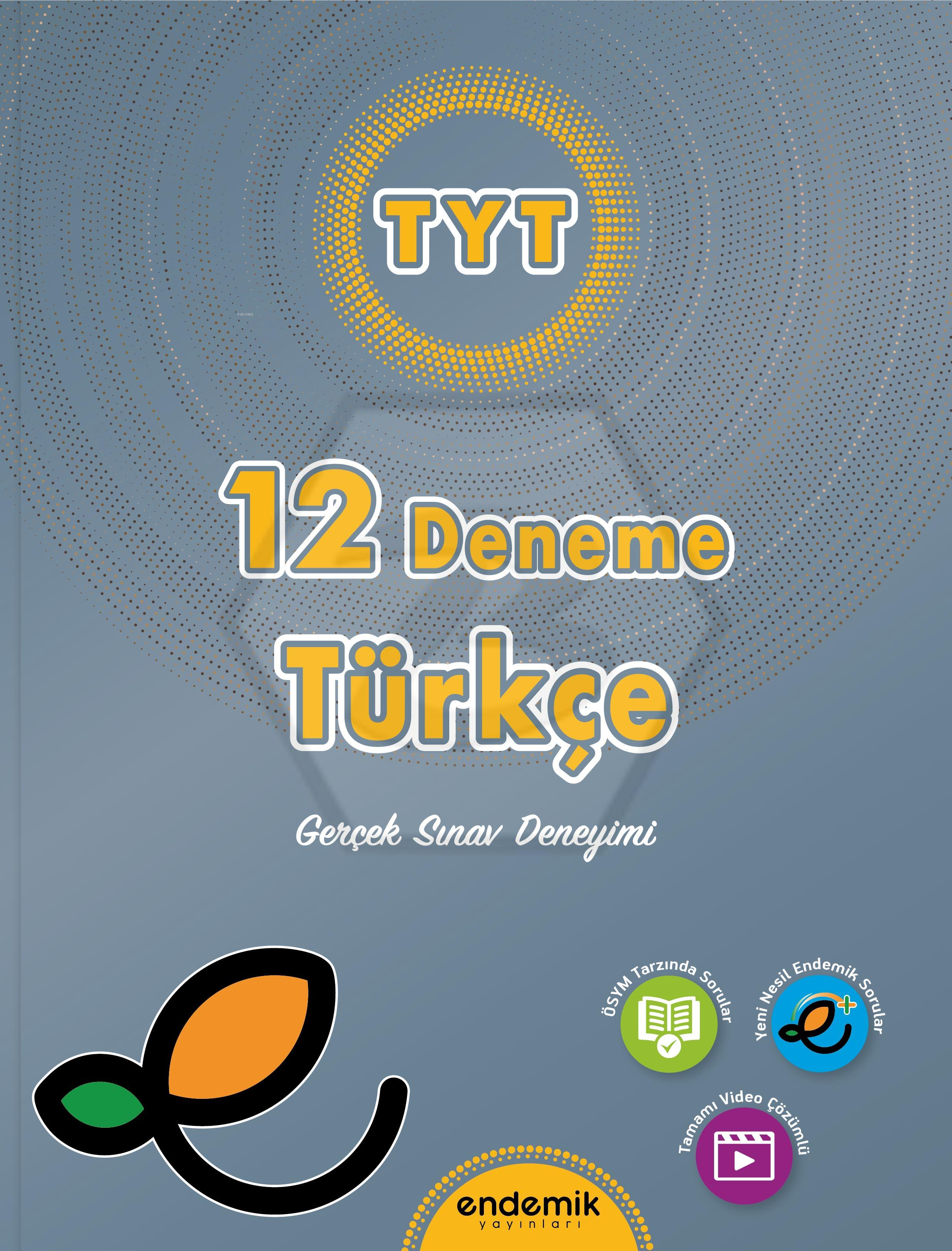 Endemik TYT Türkçe 12' li Deneme Sınavı - 2024