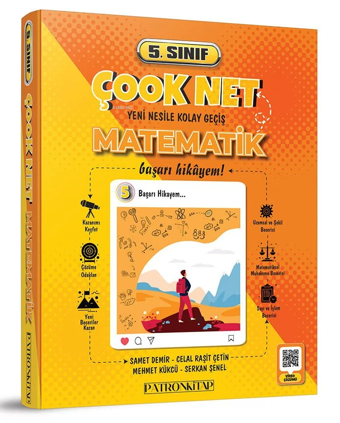  Çook Net Matematik 5 Sınıf | Çook Net Matematik 5 Sınıf | Samet Demir | Celal Raşit Çetin | Mehmet Kürkçü | Serkan Şenel | Patron Kitap | 9786259971308 
