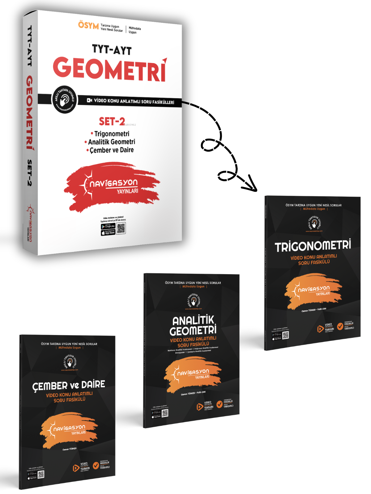  Navigasyon TYT AYT Geometri Seti2 (Video Konu Anlatımlı Soru Fasikül Seti) | Kolektif | NAVİGASYON YAYINLARI | 9786257822473 | 