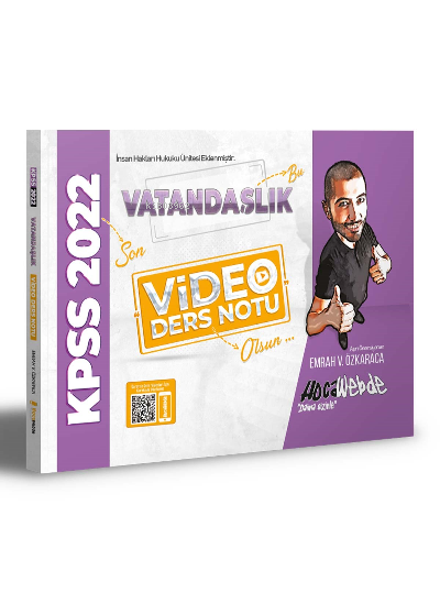  2022 KPSS Vatandaşlık Video Ders Notu | 2022 KPSS Vatandaşlık Video Ders Notu | Emrah Vahap Özkaraca | HocaWebde | 9786057733474 