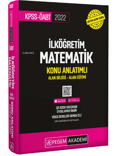 2022 KPSS ÖABT İlköğretim Matematik Konu Anlatımlı | 2022 KPSS ÖABT İlköğretim Matematik Konu Anlatımlı | Kolektif | Pegem Akademi Yayıncılık (Sınavlara Hazırlık) | 9780202100272 