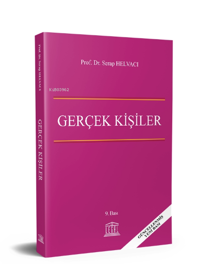  Gerçek Kişiler | Serap Helvacı | Legal Yayıncılık | 9786053159513 | 