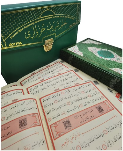 Cami Boy Otuz Cüz Mühürlü Kur'an-ı Kerim Suni Deri Çanta