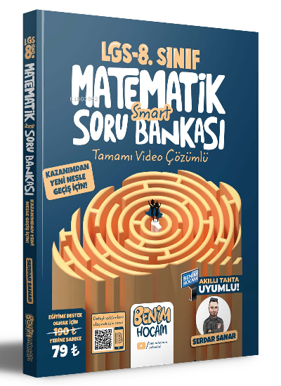 2023 LGS 8.Sınıf Matematik Smart Tamamı Video Çözümlü Soru Bankası