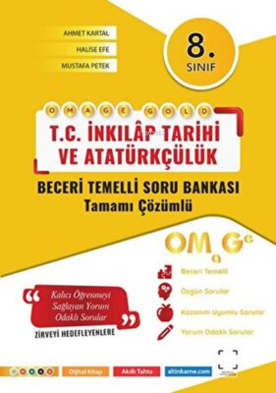  Omage 8 Sınıf Gold İnkılap Tarihi Ve Atatürkçülük Soru Bankası | Halise Efe | Omage Yayınları | 9786257195225 | 
