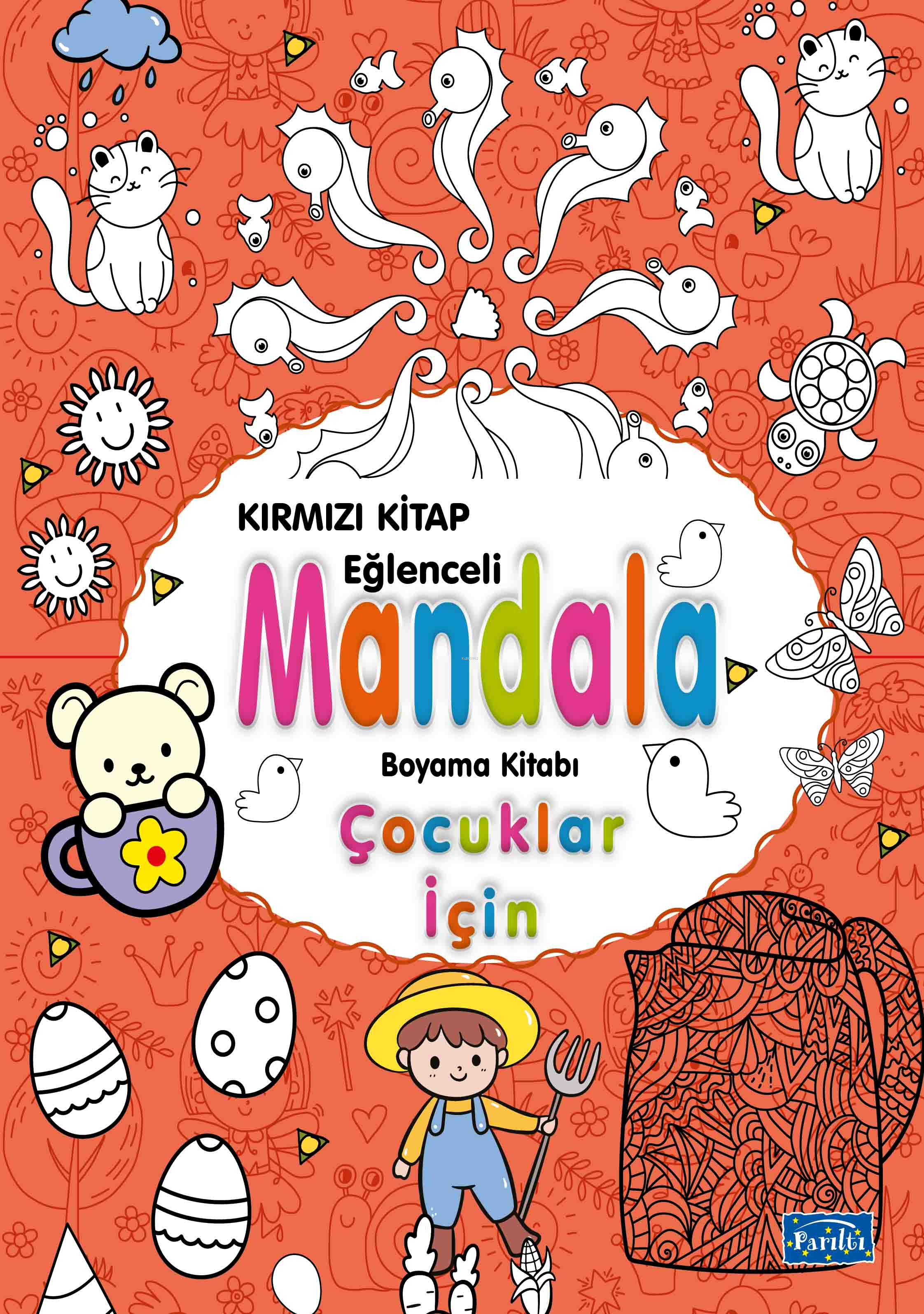 Çocuklar İçin Mandala Kırmızı