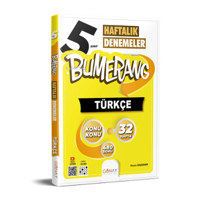  5 Sınıf Bumerang Haftalık Türkçe Denemeleri | Kolektif | Günay Yayıncılık | 9786258331035 | 