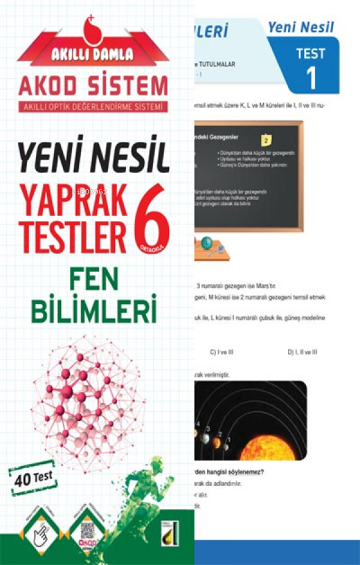 Damla Eğitim Yeni Nesil Fen Bilimleri Yaprak Testler - 6