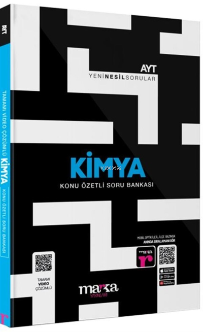  2023 AYT Kimya Konu Özetli Yeni Nesil Soru Bankası Marka Yayınları | Kolektif | Marka Yayıncılık | 9786258476484 | 