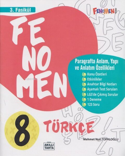  8 Türkçe 3Fasikül (Pargrafta Anlam Yapı Ve Anlatım Özellikleri) | 8 Türkçe 3Fasikül (Pargrafta Anlam Yapı Ve Anlatım Özellikleri) | Kolektif | Fenomen (Hazırlık) | 9786258450507 
