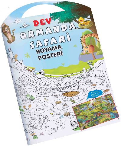Ormanda Safari Dev Boyama Posteri