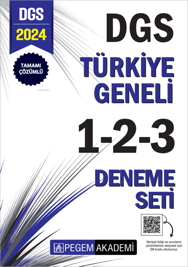 2024 Dgs Tamamı Çözümlü Türkiye Geneli 1-2-3 (3'lü Deneme Seti)