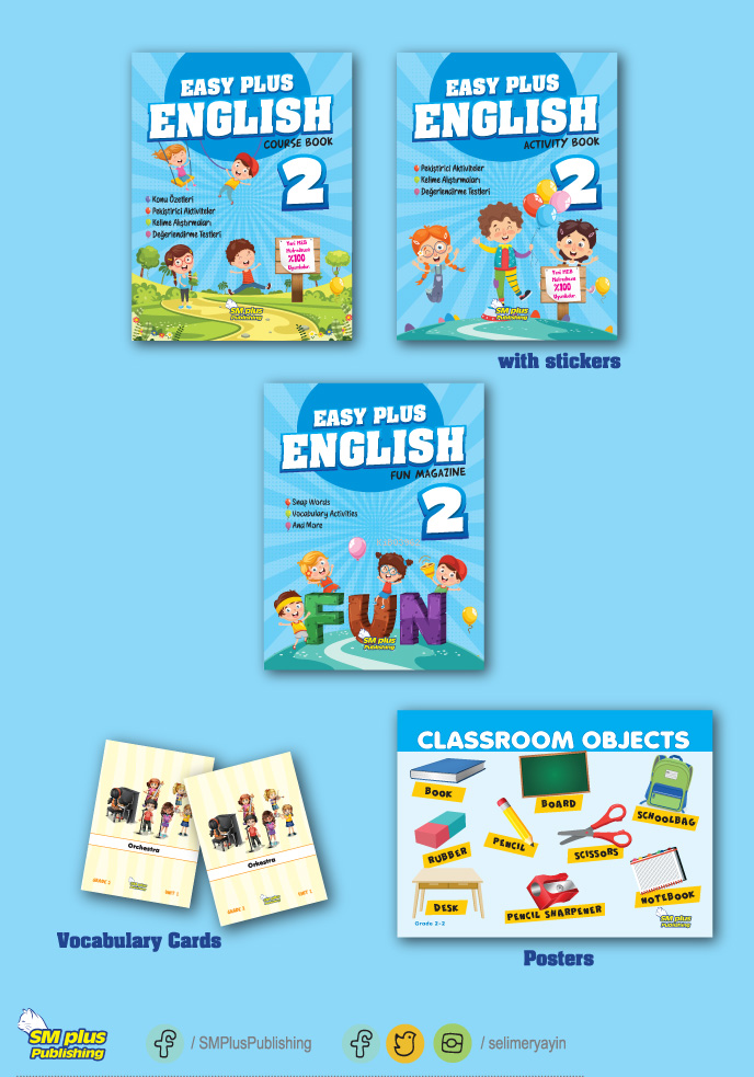  2 Sınıf Easy Plus English Set (Full Set Kartlı) | 2 Sınıf Easy Plus English Set (Full Set Kartlı) | Kolektif | SM Plus Publishing | 8681149050334 