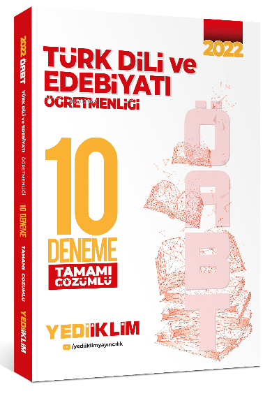 2022 ÖABT Türk Dili ve Edebiyatı Öğretmenliği Tamamı Çözümlü 10 Deneme