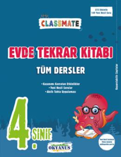  4 Sınıf Classmate Tüm Dersler Evde Tekrar Kitabı | Kolektif | Okyanus Yayınları (Hazırlık) | 9786257434140 