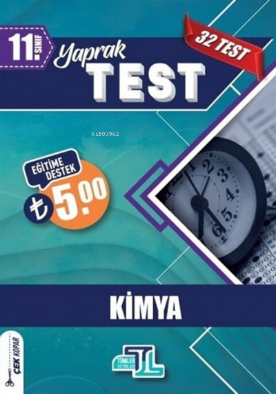  Tümler 11Sınıf Yaprak Test Kimya 2021 | Tümler 11Sınıf Yaprak Test Kimya 2021 | Kolektif | Tümler Yayınları (Bayilik) | 9786257273183 