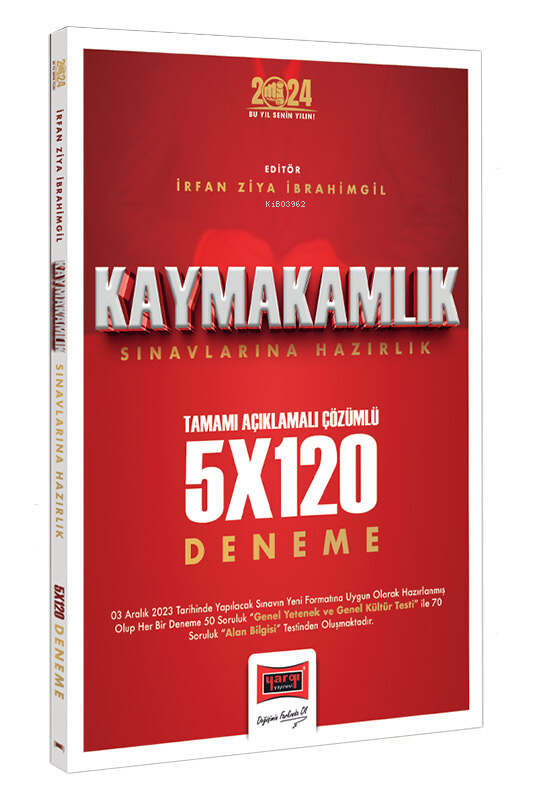 Yargı 2024 Kaymakamlık Tamamı Açıklamalı Çözümlü 5x120 Deneme