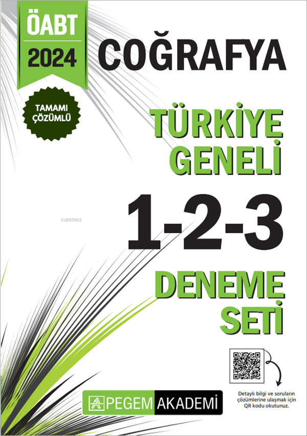 2024 KPSS ÖABT Coğrafya Tamamı Çözümlü Türkiye Geneli 1-2-3 (3'lü Deneme Seti) Yeni Ürün