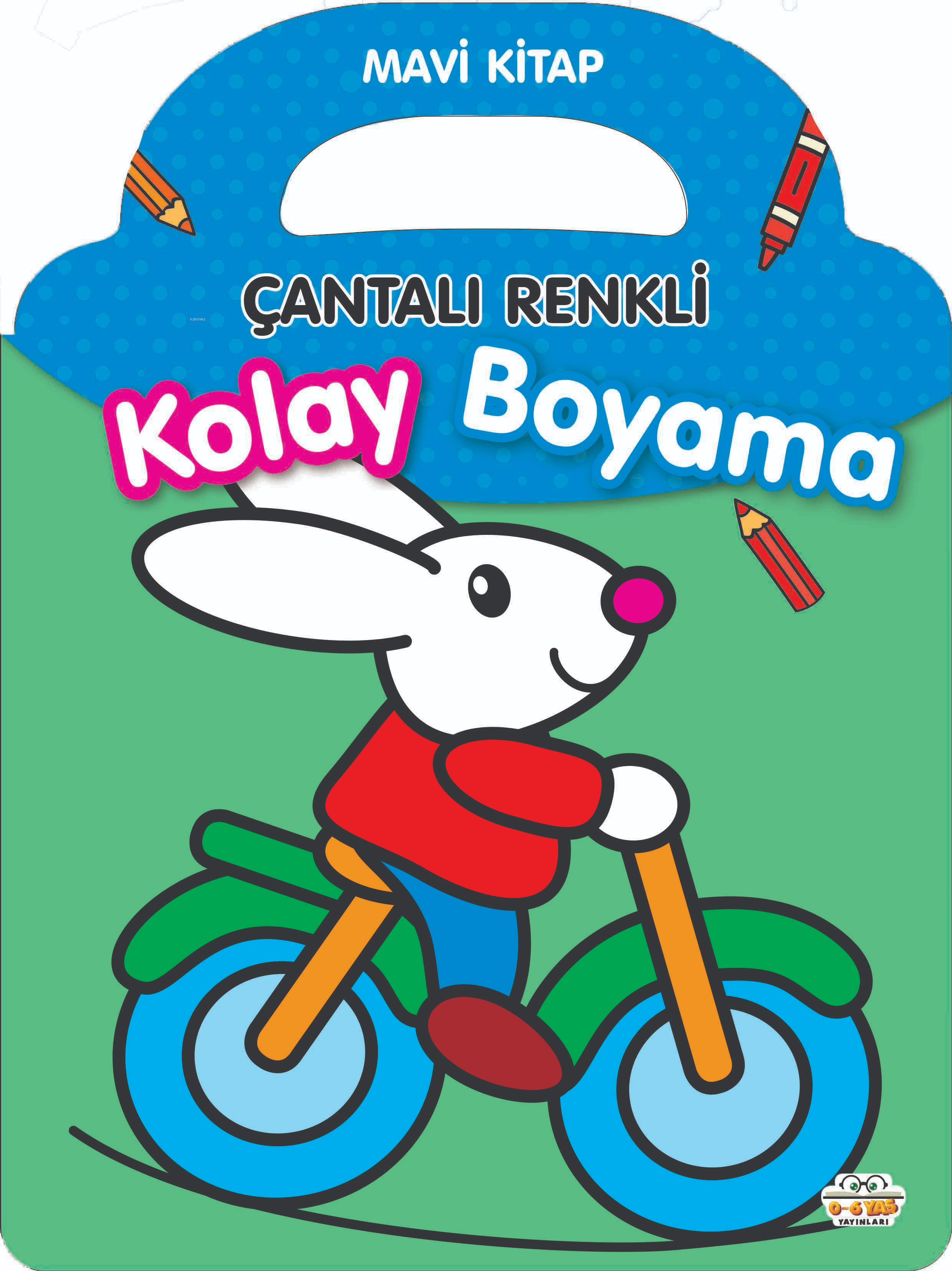 Çantalı Renkli Kolay Boyama - Mavi kitap