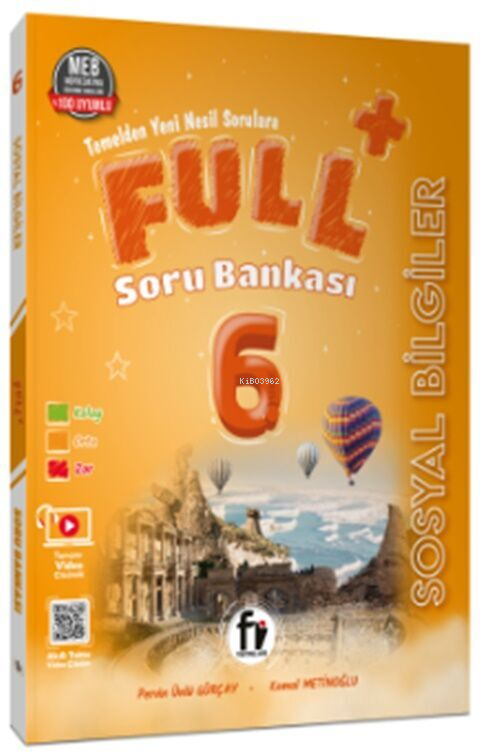  Fi Yayınları 6 Sınıf Sosyal Bilgiler FULL Soru Bankası | Fi Yayınları 6 Sınıf Sosyal Bilgiler FULL Soru Bankası | Kemal Metinoğlu | Pervin Ünlü Gürçay | Fi Yayınları | 9786052672372 