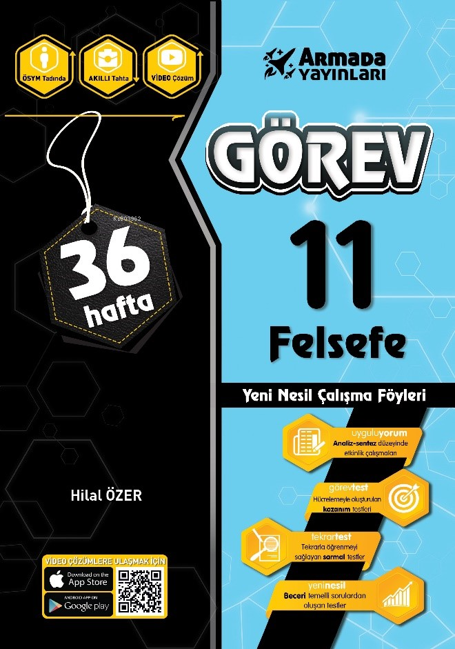  Görev 11 Felsefe Yeni Nesil Çalışma Föyleri | Hilal Özer | Armada Yayınları (Sınav) | 9786258266467 | 