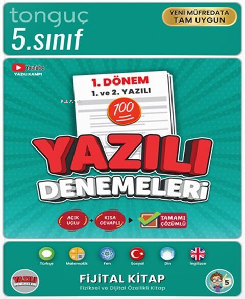 Tonguç Akademi 5. Sınıf Yazılı Denemeleri 1. Dönem 1 ve 2. Yazılı