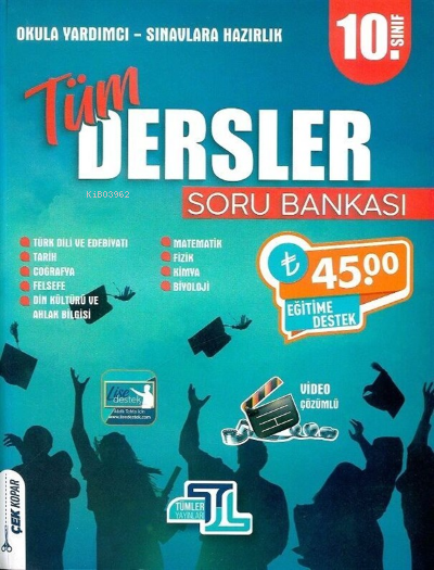  10Sınıf Soru Bankası Tüm Dersler 2022 | 10Sınıf Soru Bankası Tüm Dersler 2022 | Kolektif | Tümler Yayınları (Bayilik) | 9786257273350 