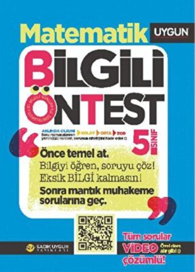  5Sınıf Bilgili Ön Test Matematik | Kolektif | Sadık Uygun Yayınları | 9786052362983 | 