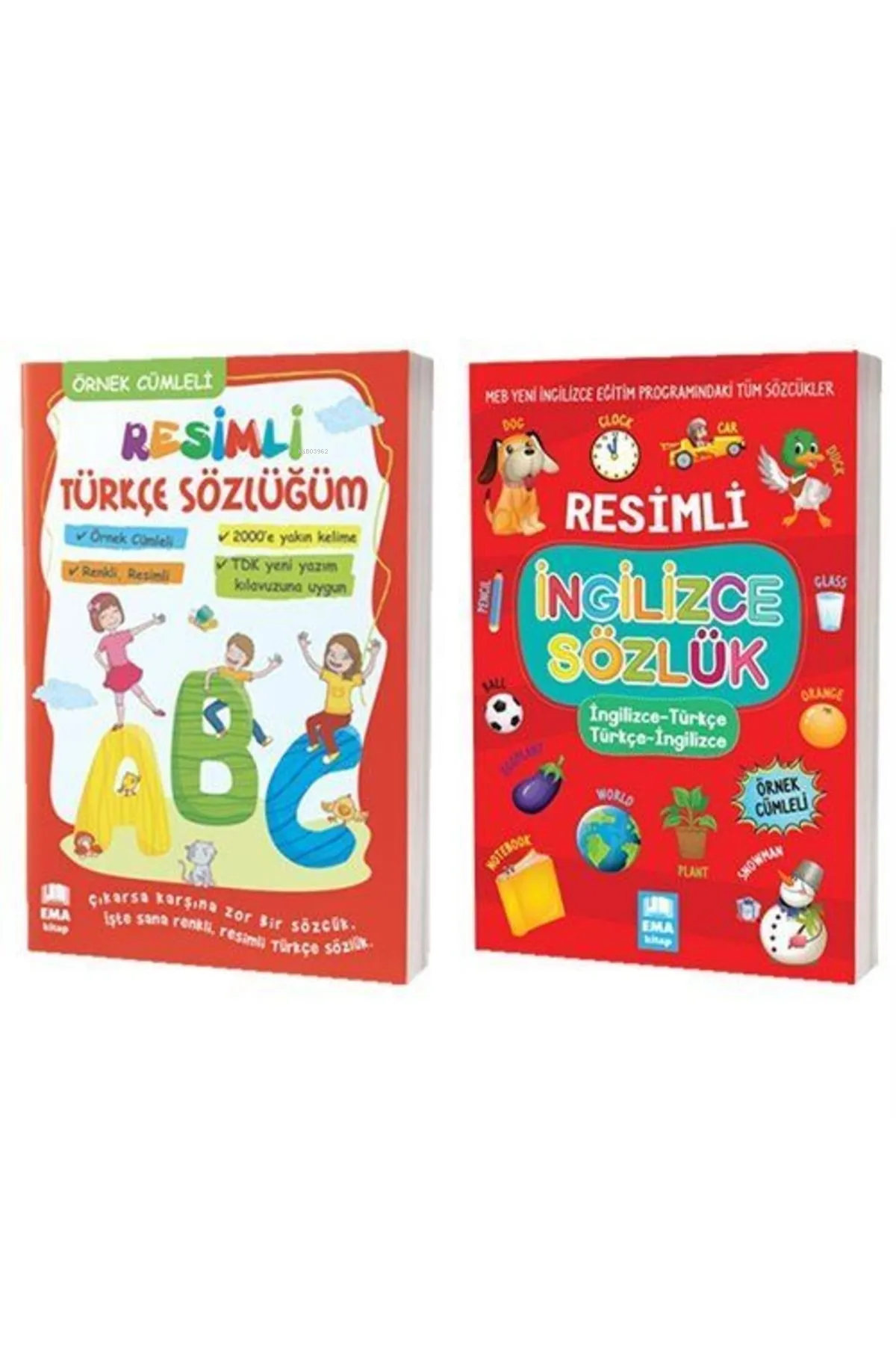 Resimli Örnek Cümleli Ingilizce Sözlük Ve Türkçe Sözlük - 2 Kitap Set