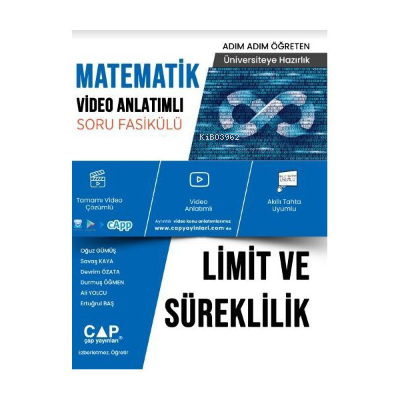  Üniv Haz Matematik Ka Sb Limit Ve Sürek 2022 | Kolektif | Çap Yayınları (Bayilik) | 9786257732963 | 
