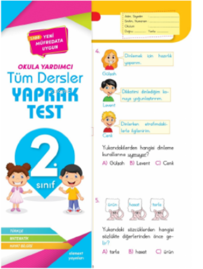 Element 2. Sınıf Tüm Dersler Yaprak Test